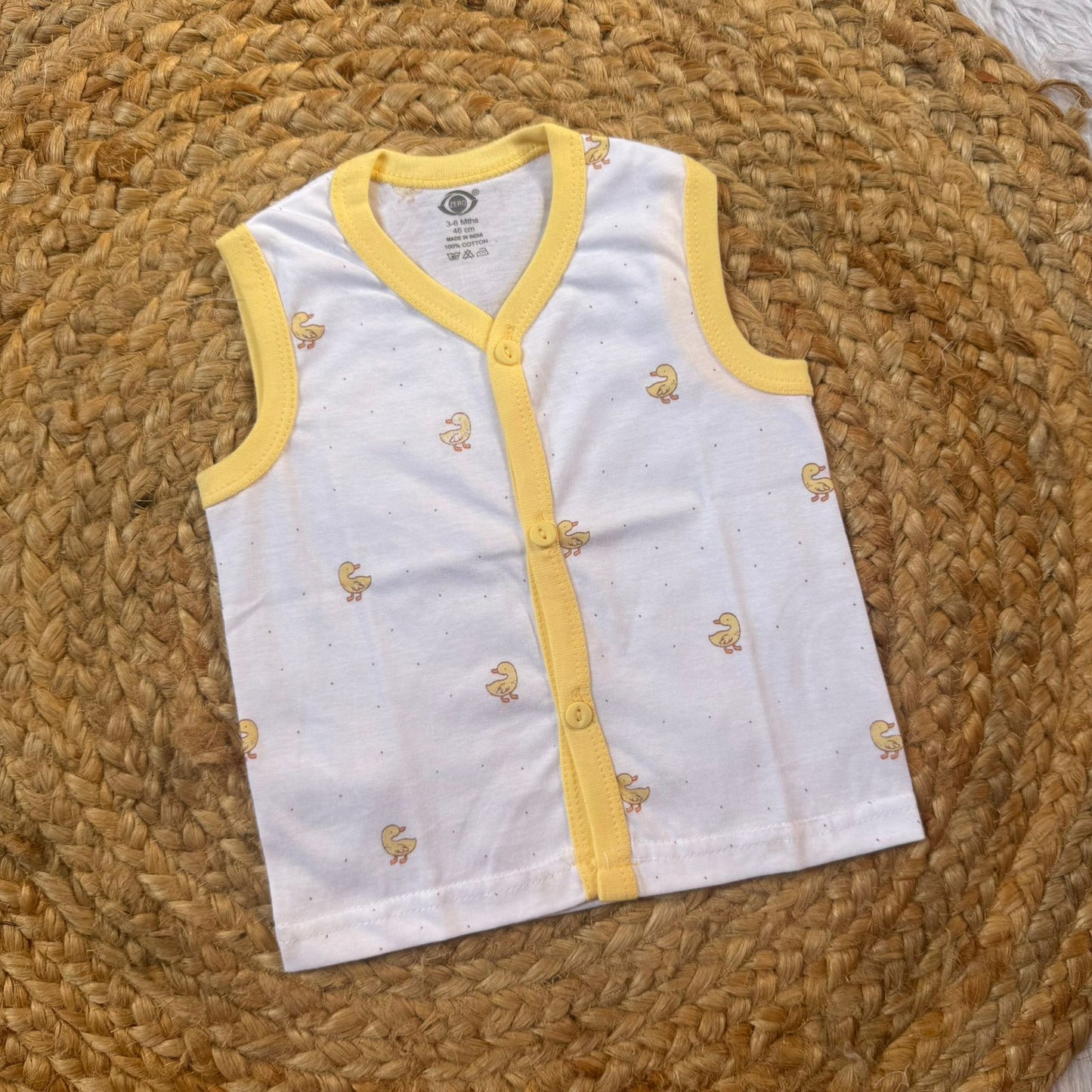 Knitted Baby Jabla Sleeveless  - Yellow Duck
