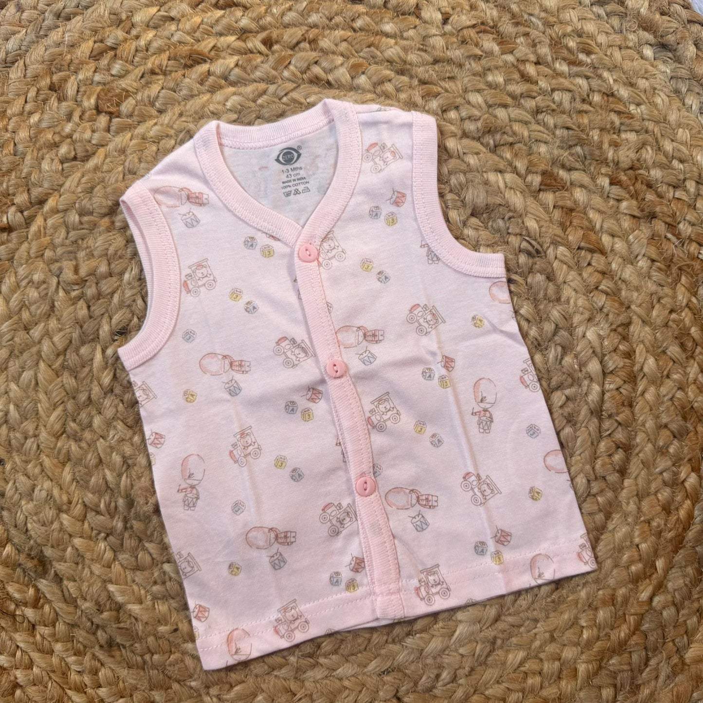 Knitted Baby Jabla Sleeveless  - Pink Little Thinngs