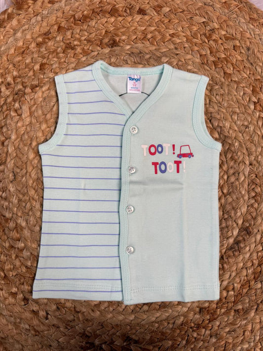 Baby Vest - Blue Lines