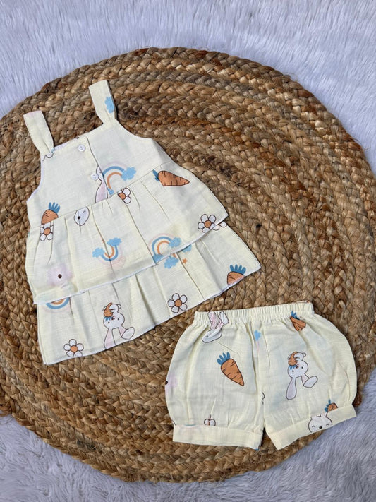 Girl Baby Sets - Yellow Rainbow