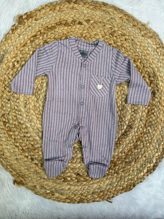 Sleepsuit - Purple Lines