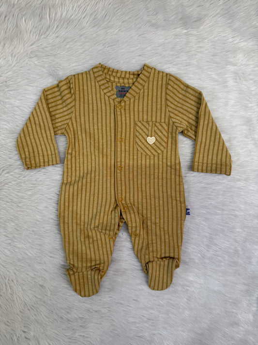 Sleepsuit - Mustard Lines