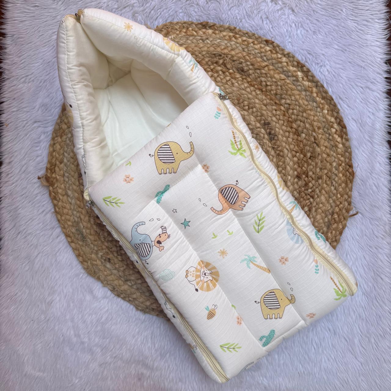 Muslin Baby Carry Bed - Animals