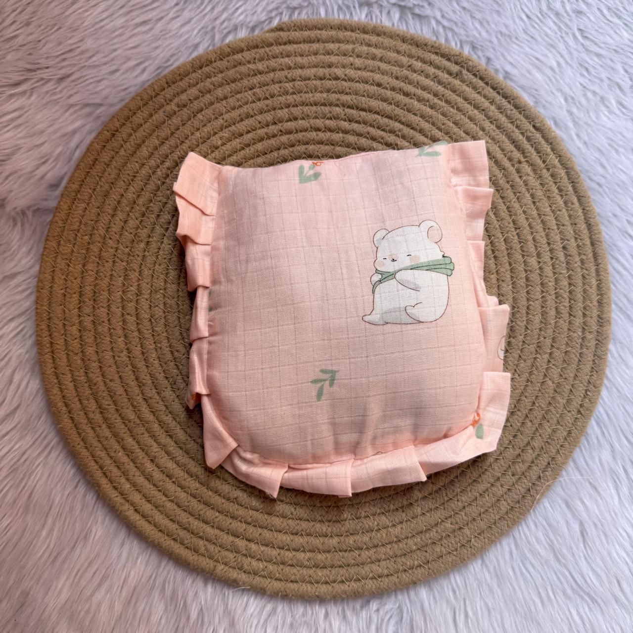 Baby Seed Pillow - Teddy with Leaves