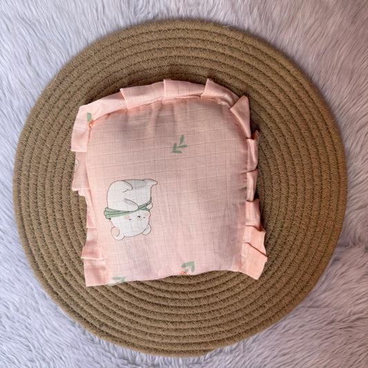 Baby Seed Pillow - Teddy with Leaves