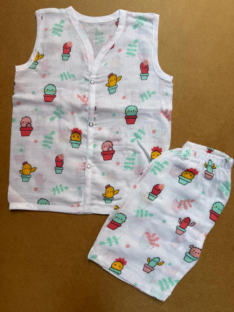 Muslin Jabla and Shorts Set  - Catus