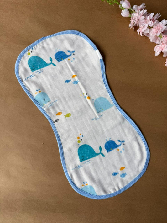 Baby Burp Cloth - Blue Fishes