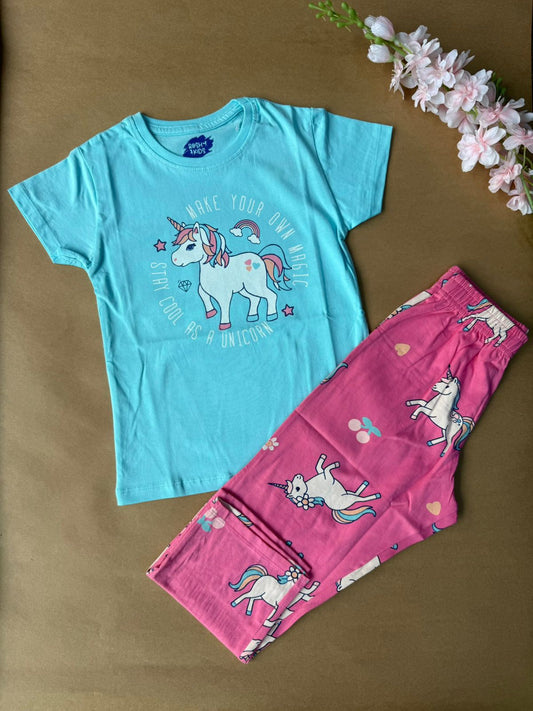 Girls Night Set - Skyblue Unicorn
