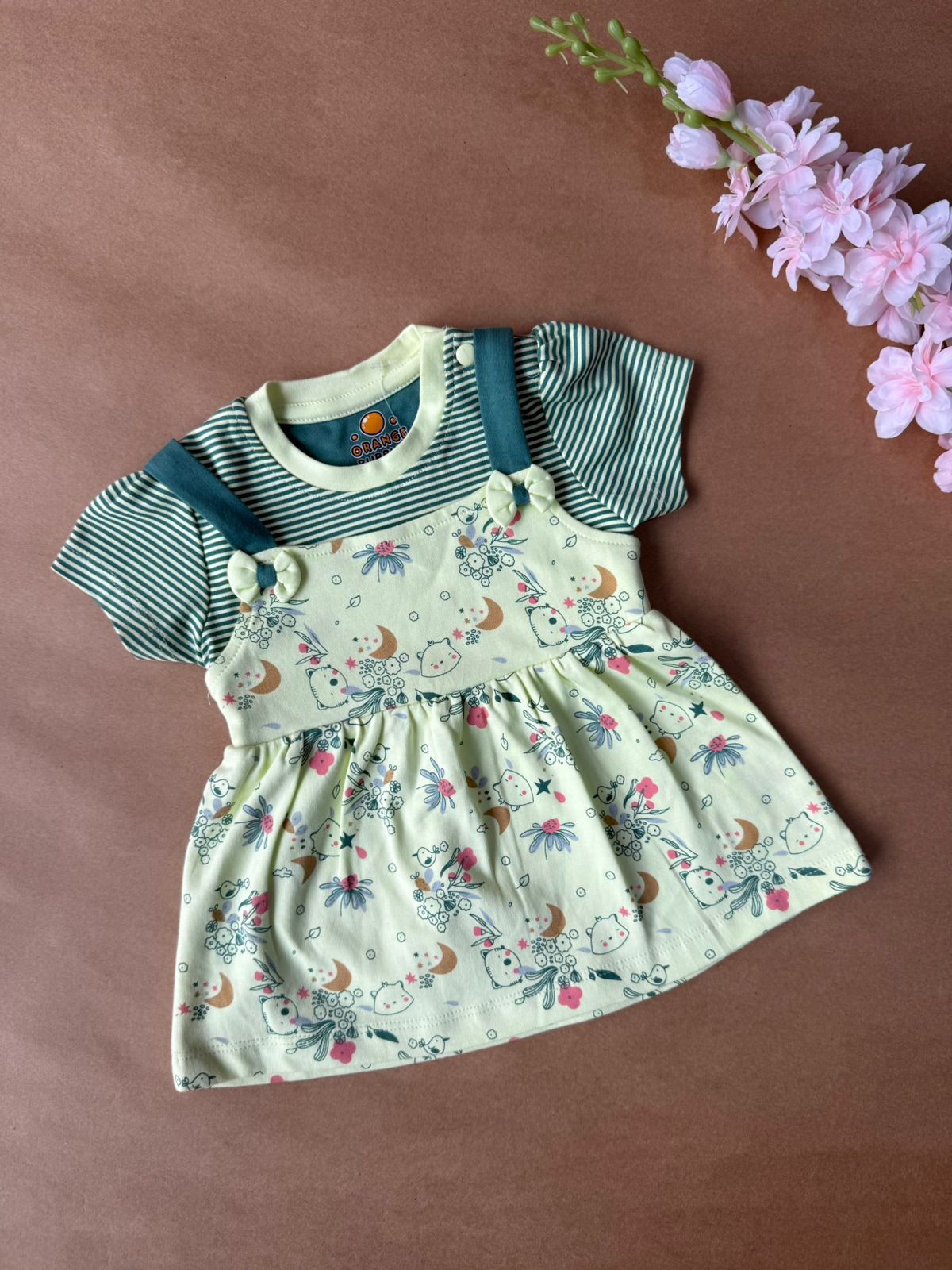 Premium Baby Knitted Frocks - Green