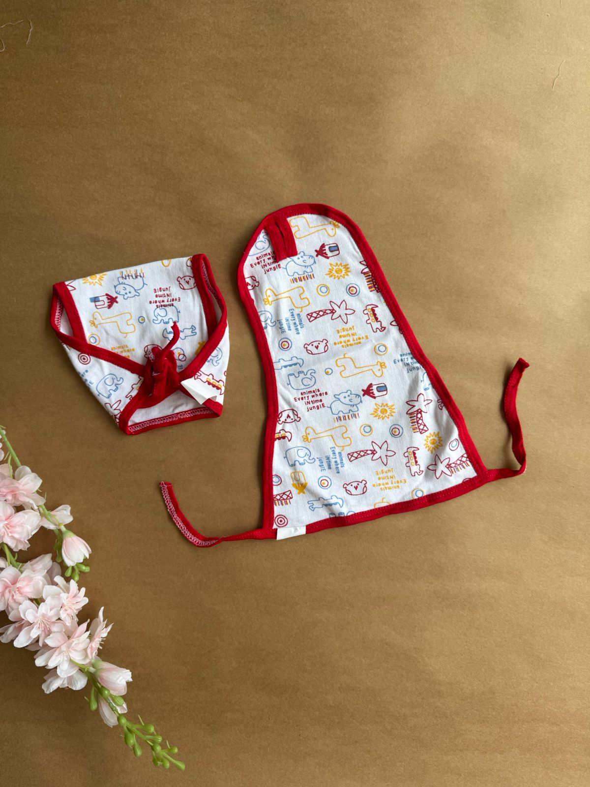Baby knitted Nappy - Red