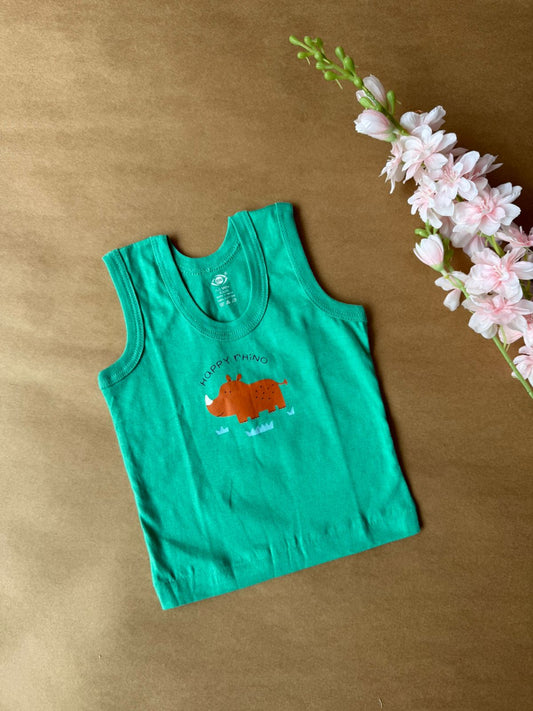 Baby Boy Vest - Peacock Green