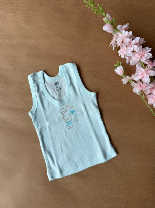 Baby Boy Vest - Teddy with Balloon