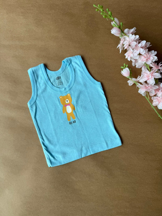 Baby Boy Vest -Skyblue Teddy