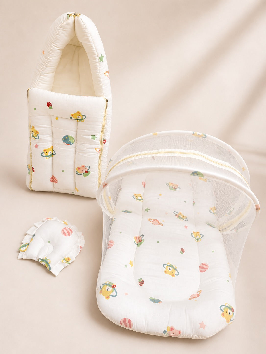 Muslin Baby Carry Bed Combo - Solar