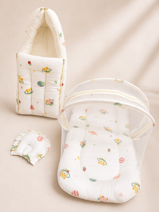 Muslin Baby Carry Bed Combo - Solar