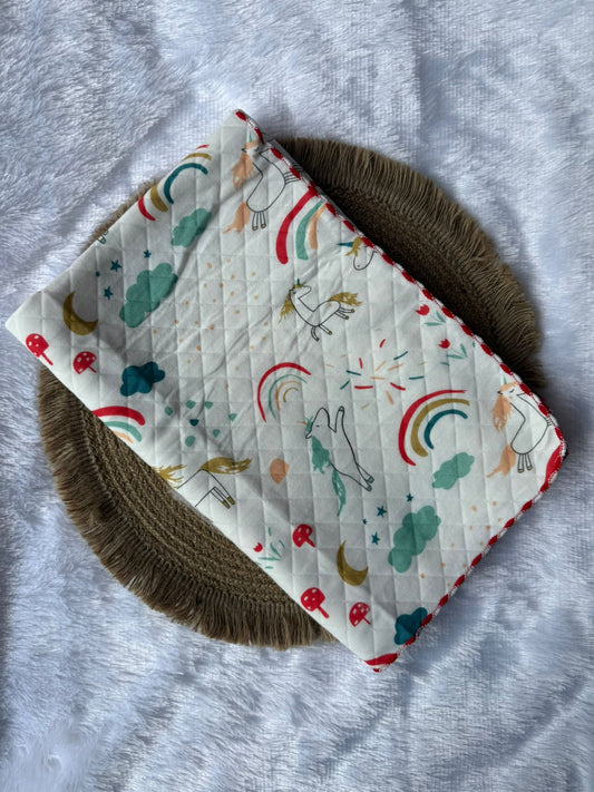 Premium Swaddle/ Wrapper/ Receiving Blanket - Red Rainbow