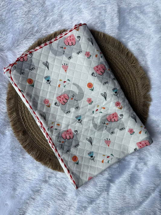 Premium Swaddle/ Wrapper/ Receiving Blanket - Elephants