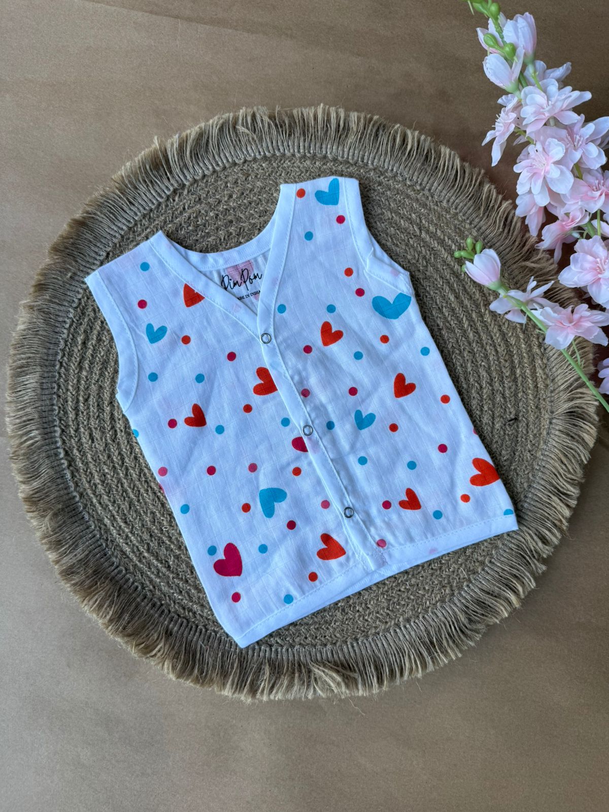 Premium Muslin Baby Jabla - Hearts