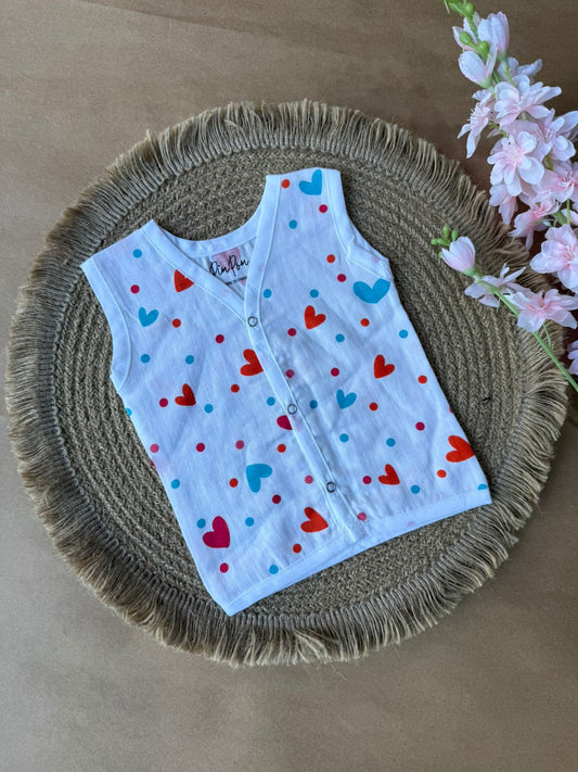 Premium Muslin Baby Jabla - Hearts