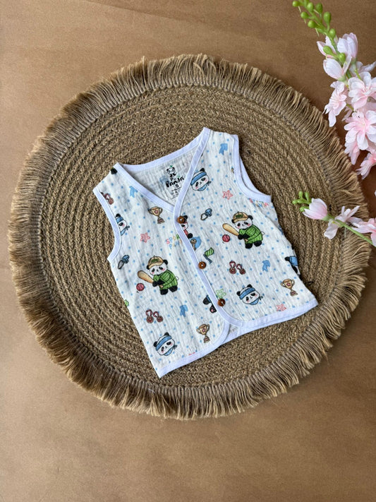 Crinkled Muslin Baby Jabla – Panda With Cricket