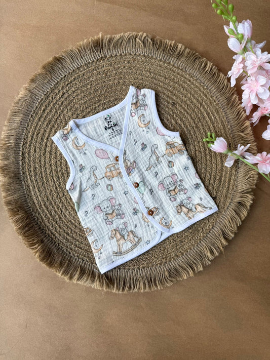 Crinkled Muslin Baby Jabla – Balloon With Elephants