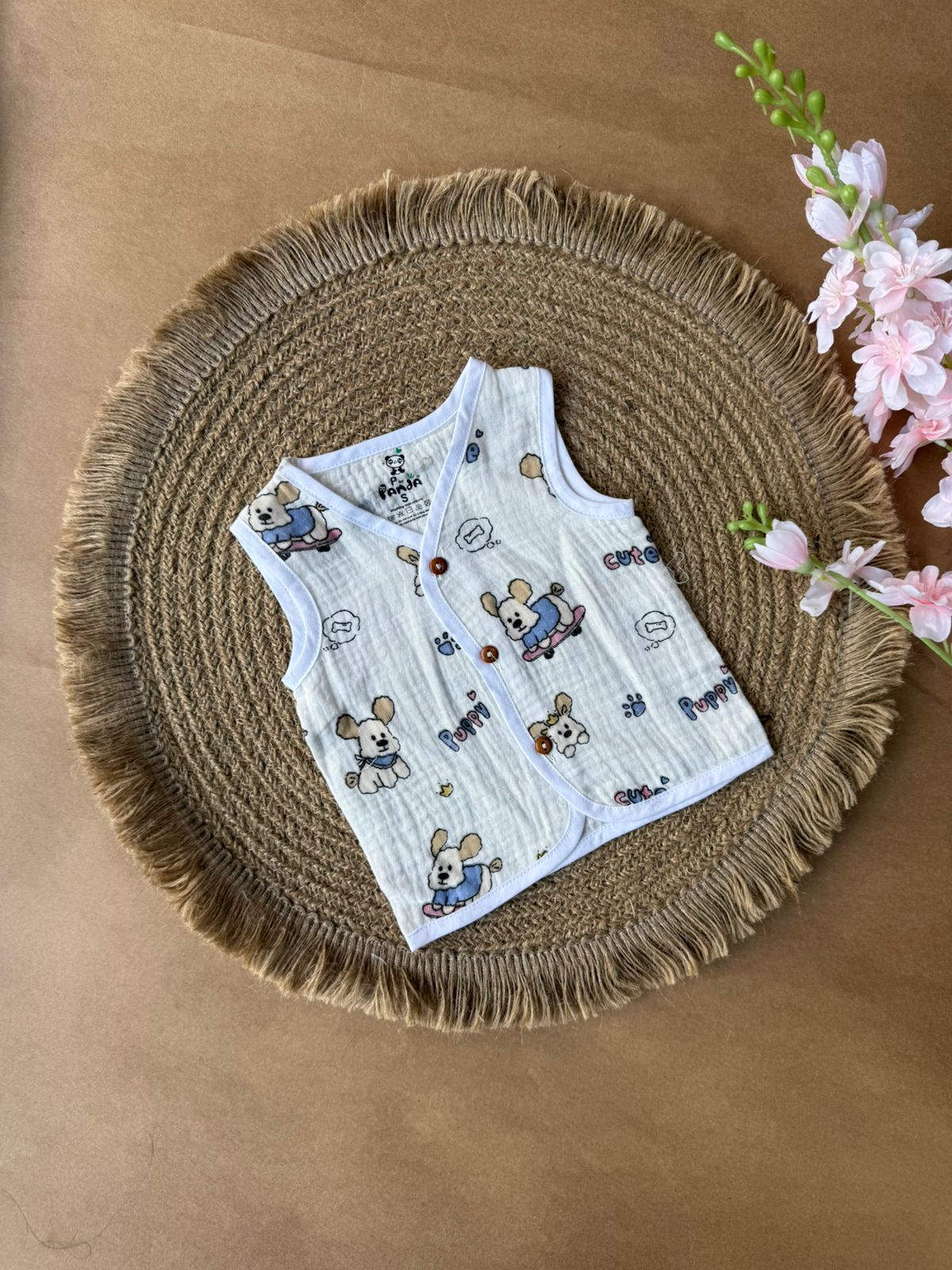 Crinkled Muslin Baby Jabla – Cute Puppy