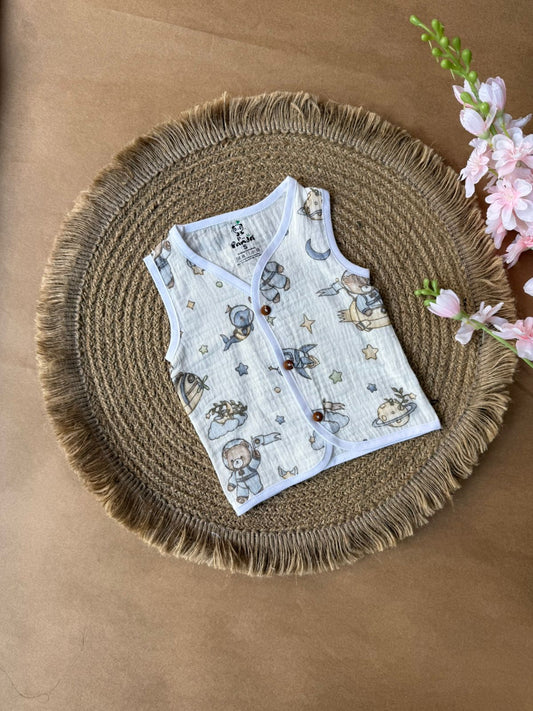 Crinkled Muslin Baby Jabla – Space with Tedy