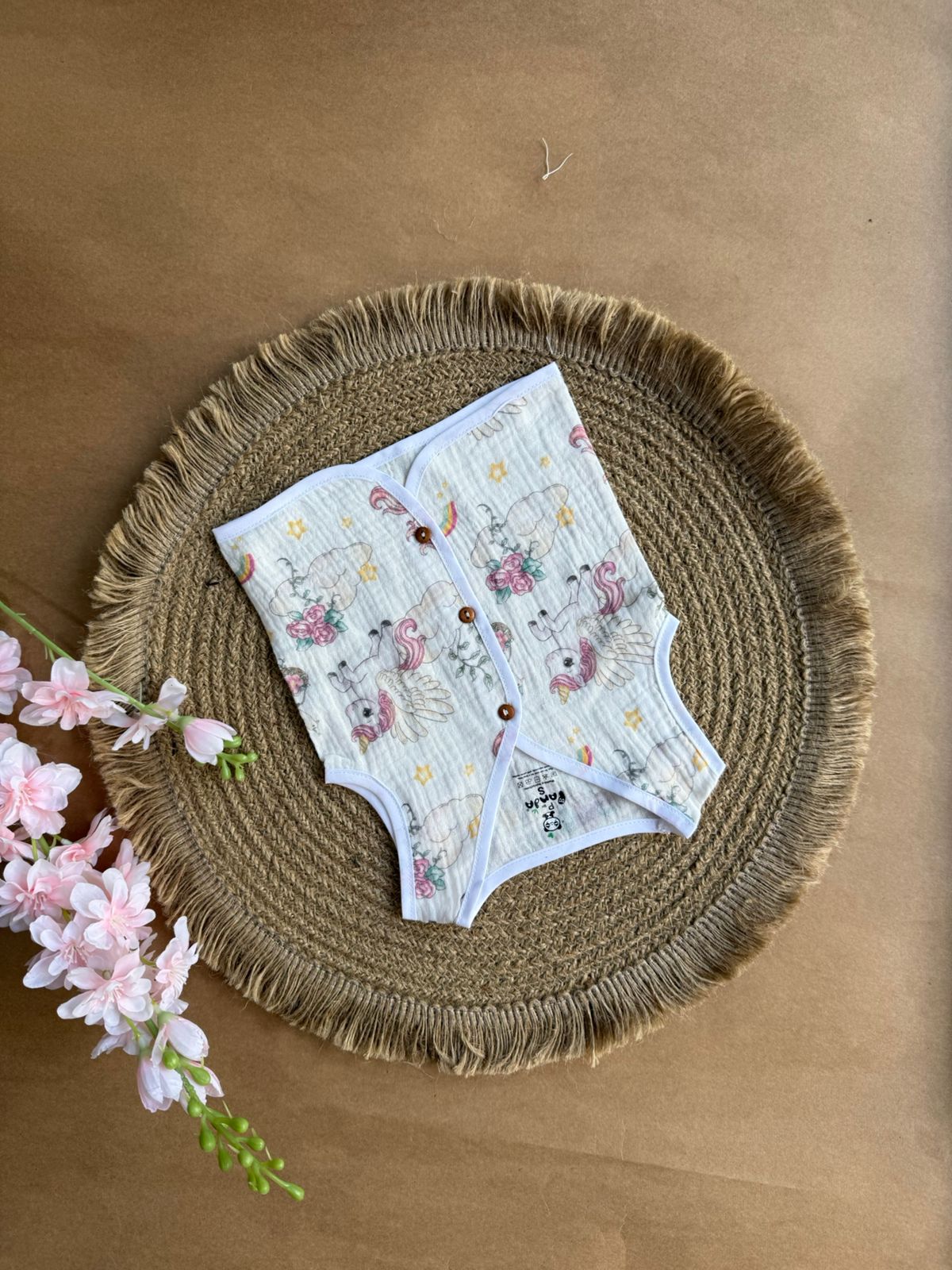 Crinkled Muslin Baby Jabla – Unicorn