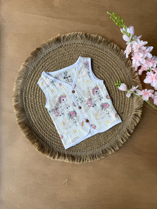 Crinkled Muslin Baby Jabla – Unicorn