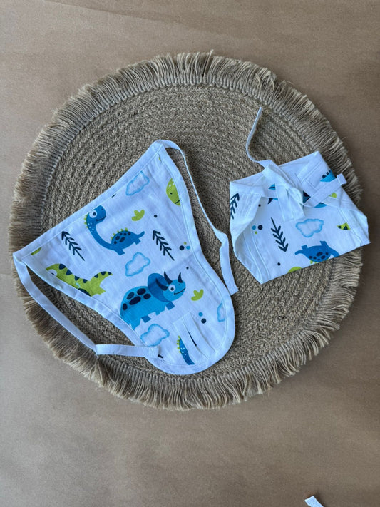 Premium Muslin Baby Nappy - Dual Dino