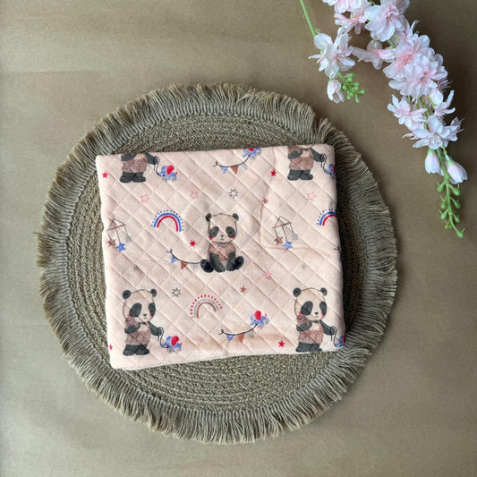 Premium Swaddle/ Wrapper/ Receiving Blanket - Orange Panda