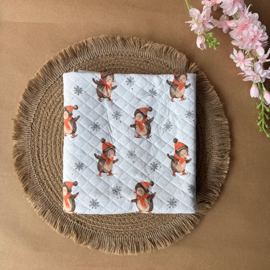 Premium Swaddle/ Wrapper/ Receiving Blanket - Penguin