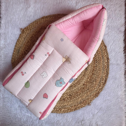 Muslin Baby Carry Bed - Teddy Bear