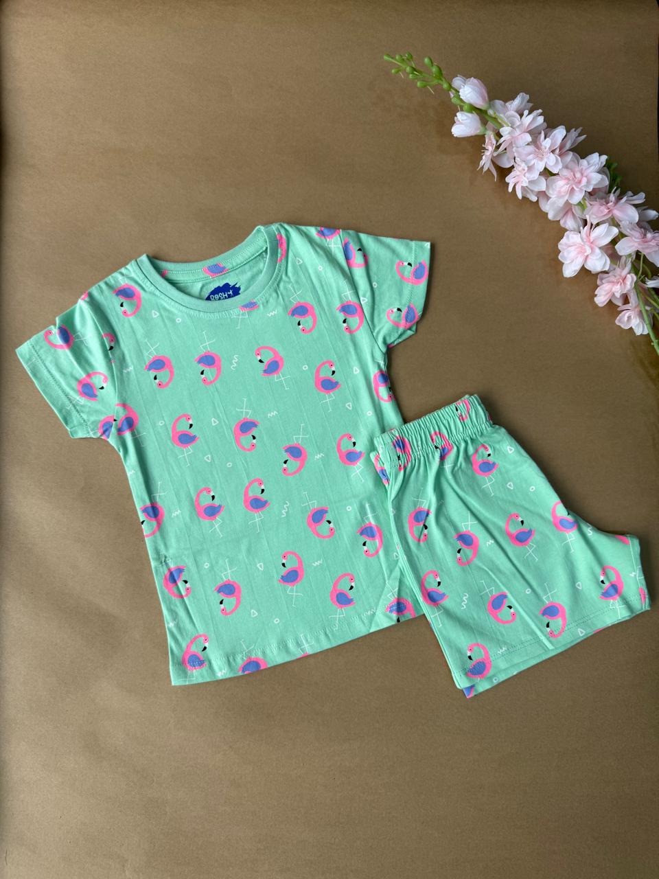 Kids Co-Ord Sets - Light Green
