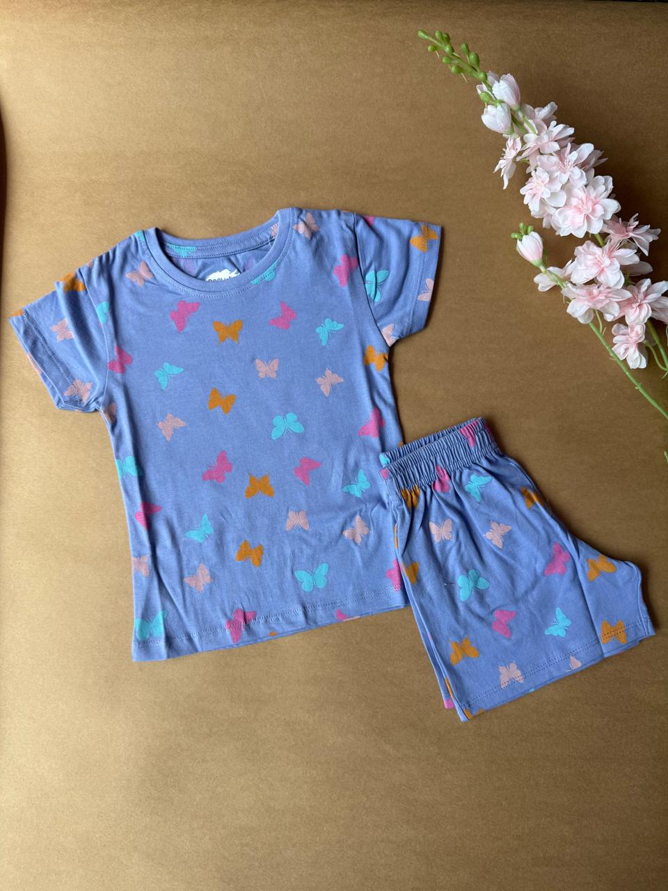Kids Co-Ord Sets - Purple Butterfly