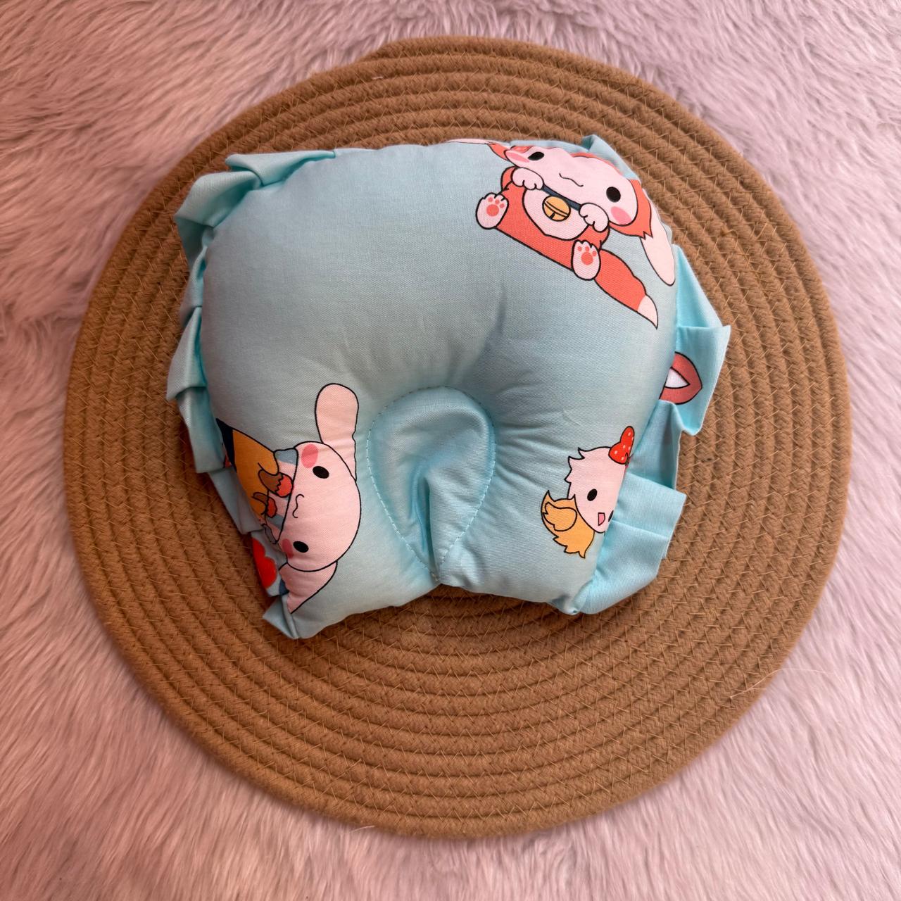 Baby Head Sponge Pillow - Sky Blue