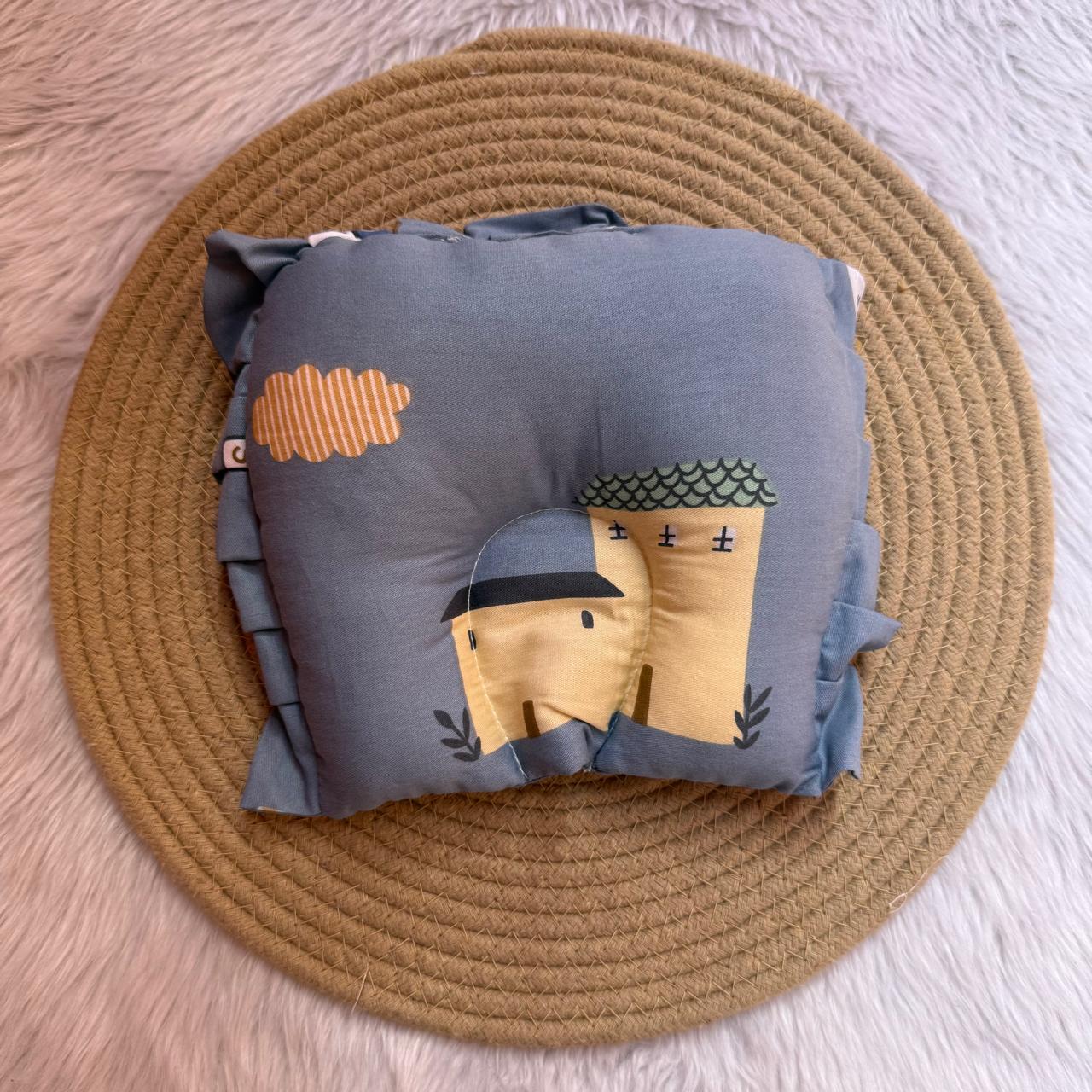 Baby Head Sponge Pillow - Grey