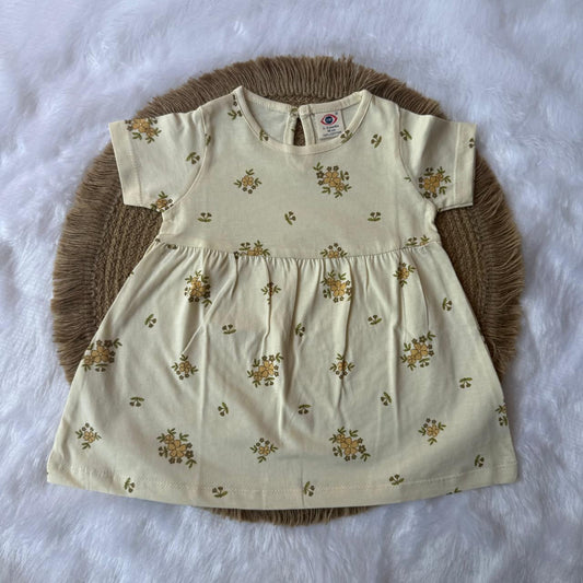 Premium Baby Knitted Frocks - Cream