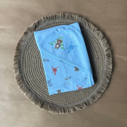 Hooded Towel - Skyblue