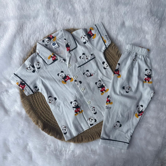 Baby Collar Night Suits - Panda Black