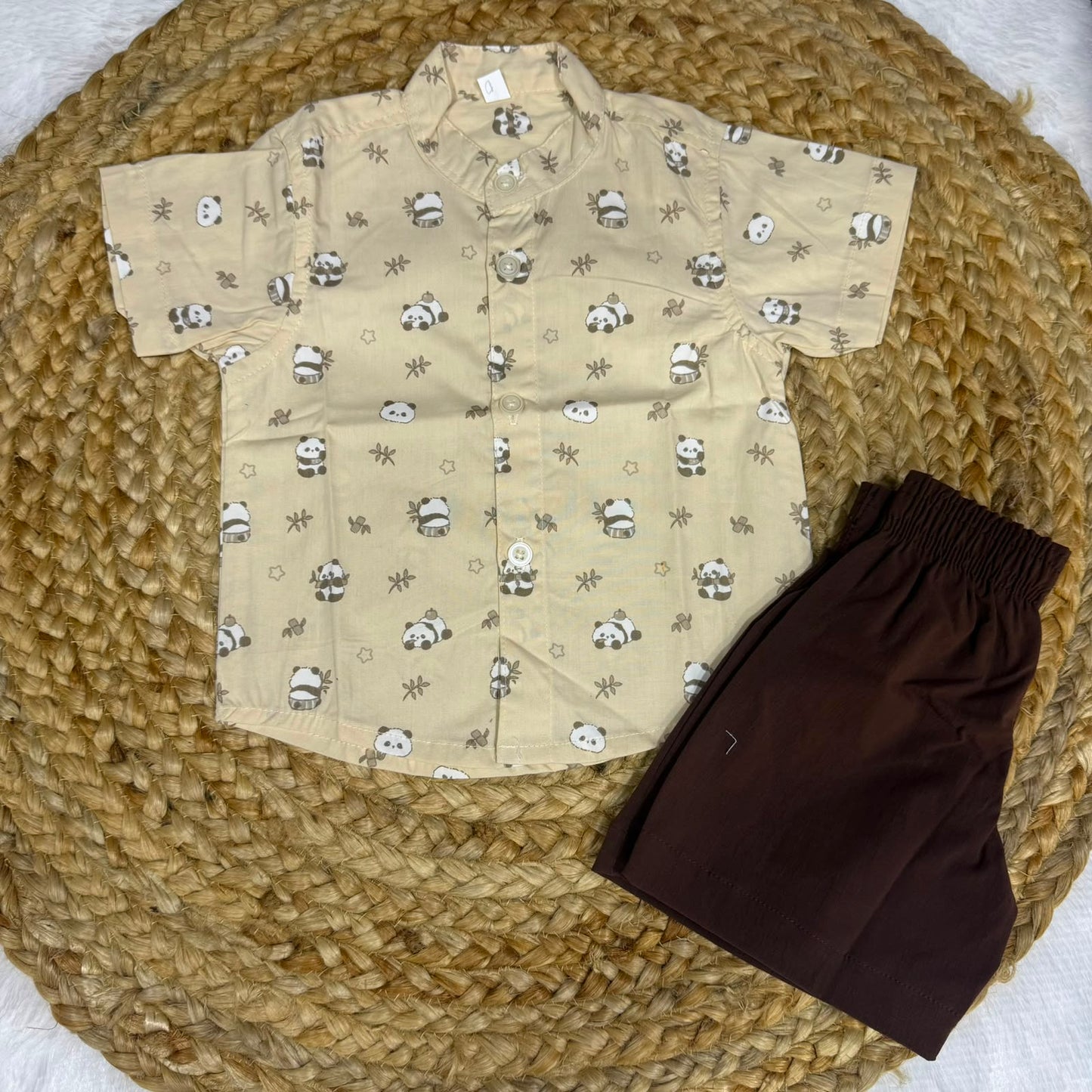 Boys Shirt and Shorts Set - Panda