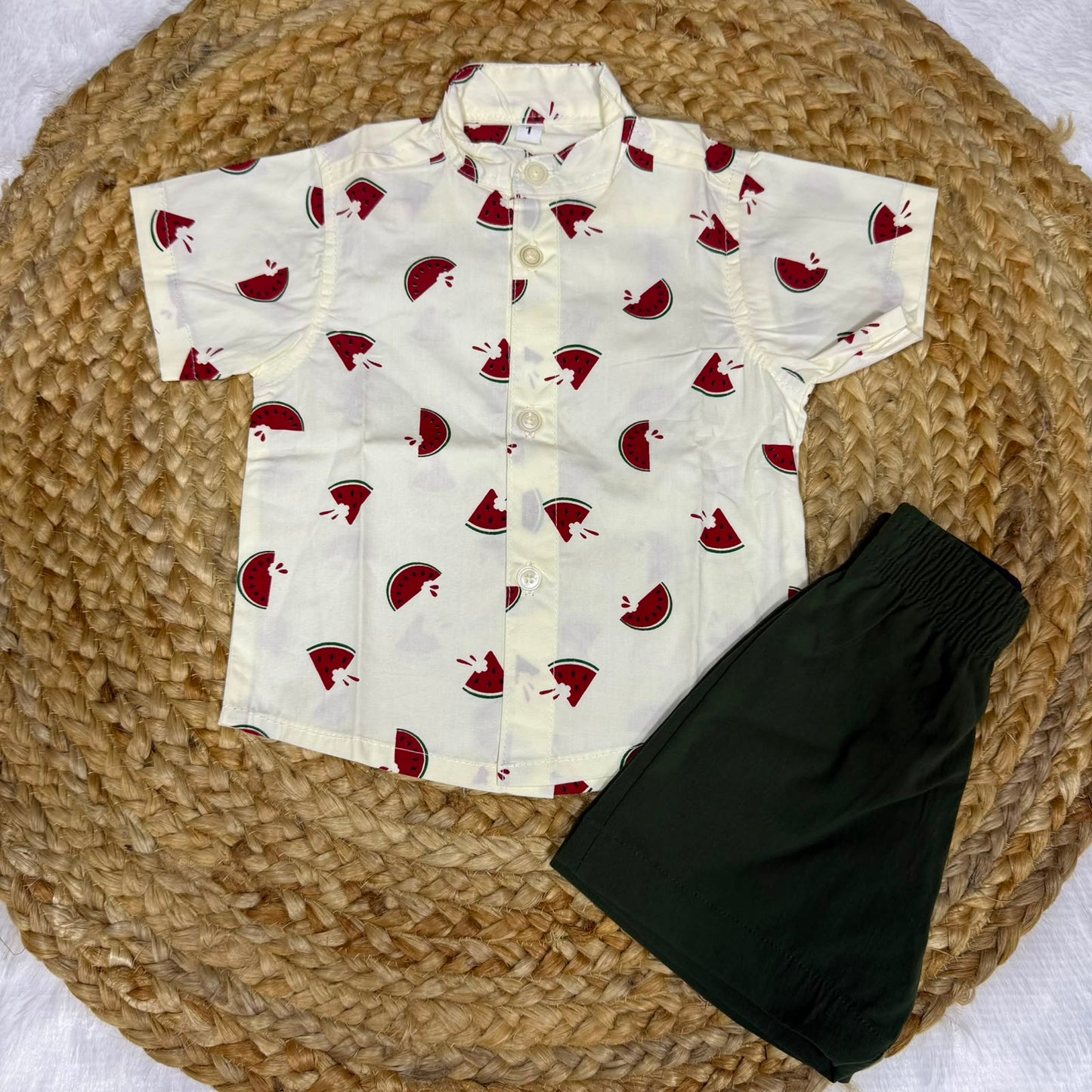 Boys Shirt and Shorts Set - Watermelon