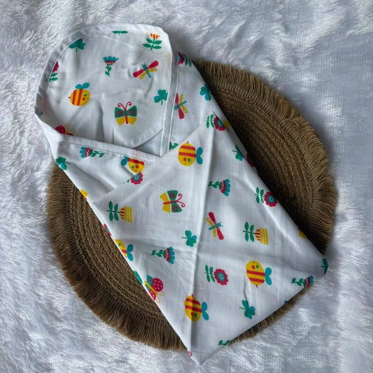 Muslin Hooded Towel - Butterfly