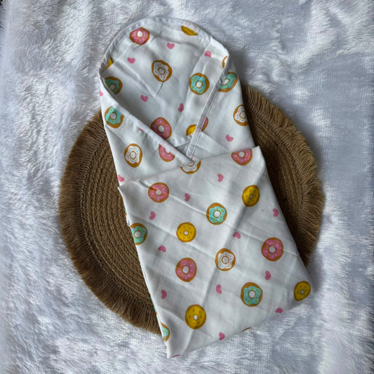 Muslin Hooded Towel - Donuts