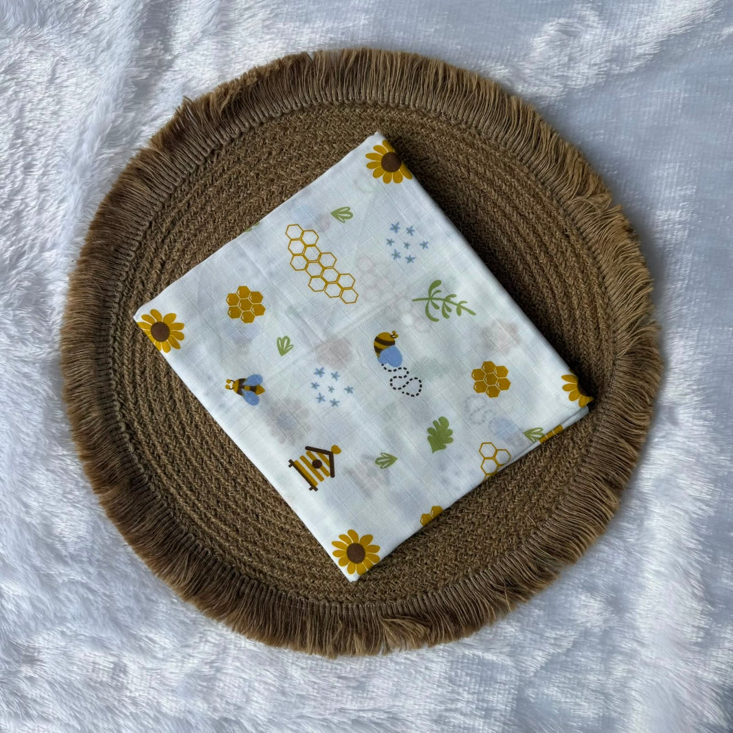 Muslin Adults Bath Towels - Honey Bee