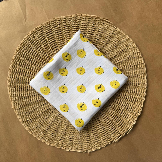 Muslin Small Baby Bath towel - Smile Faces