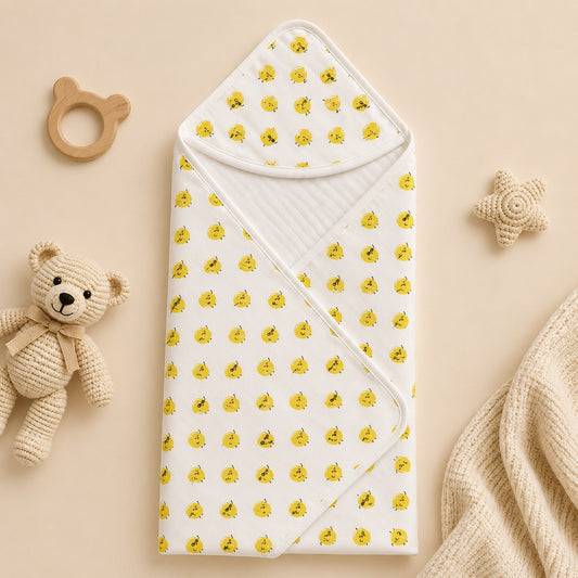 Premium Muslin Hooded Towel - Smiley Faces