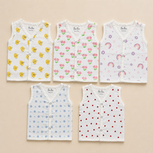 Premium Muslin Baby Jabla Combo (5 pcs)
