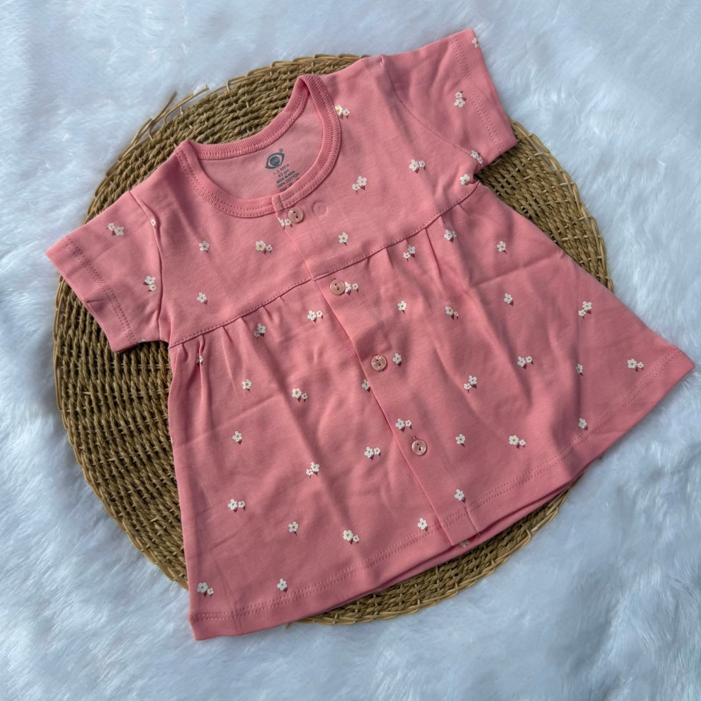 Premium Baby Knitted Frocks - Peach