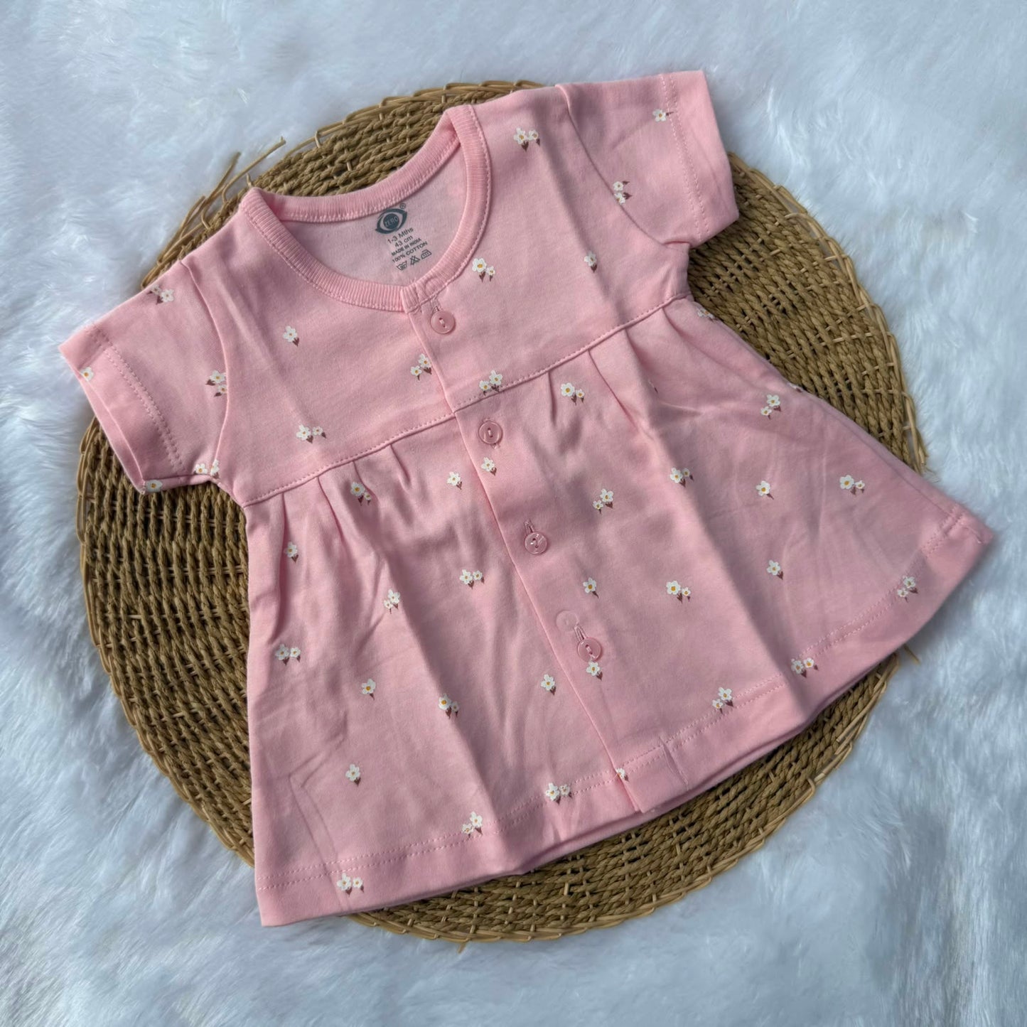 Premium Baby Knitted Frocks - Light Orange